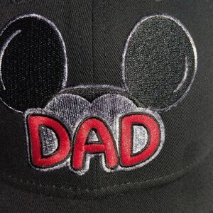 Disney Dad Baseball Cap NWOT Black Adjustable